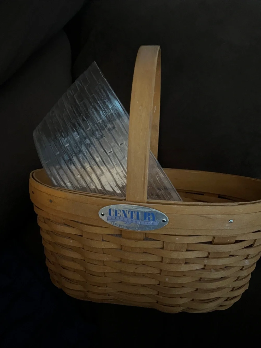 Longaberger Century Woven Picnic Basket - Natural Wood